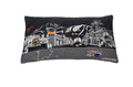 HomeRoots Grey 24' Black Jackson Nighttime Skyline Lumbar Decorative Pillow
