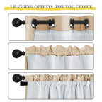 NICETOWN Blackout Curtain Liners - 34"W x 90"L, Greyish White, 2 Panels, Includes Hooks, for 95" Drapes