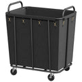 HOOBRO 106 Gal (400 L) Laundry Hamper with Lockable Wheels, Heavy Duty Rolling Laundry Cart, Laundry Sorter with Removable Bag, 