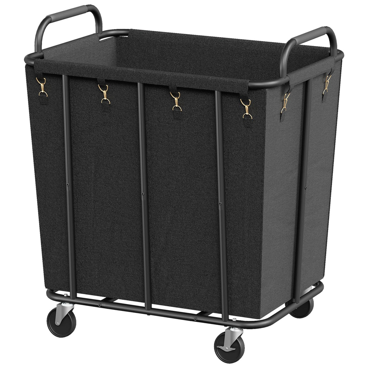 HOOBRO 106 Gal (400 L) Laundry Hamper with Lockable Wheels, Heavy Duty Rolling Laundry Cart, Laundry Sorter with Removable Bag, 