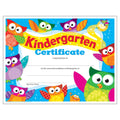 Trend Kindergarten Certificate Owl-Stars!, Pk-K Certificates & Diplomas, 8.5' X 11', 30 Count