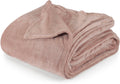 Utopia Bedding Rose Pink Fleece Blanket King Size Lightweight Fuzzy Soft Anti-Static Microfiber Bed Blanket (90X102 Inch)