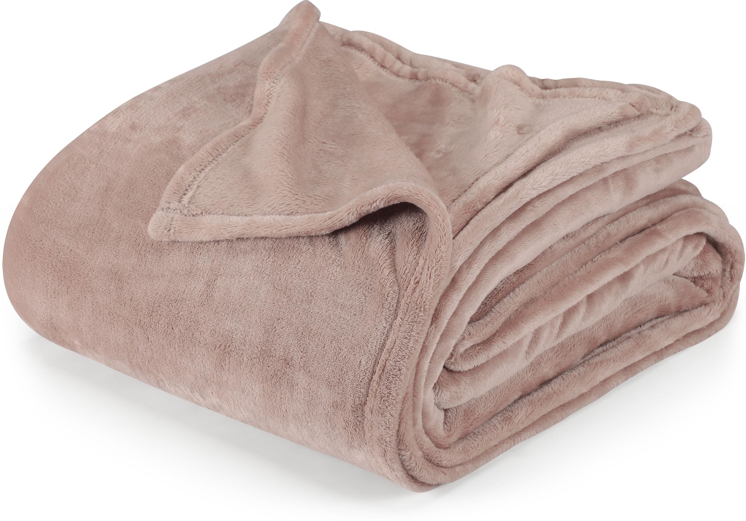 Utopia Bedding Rose Pink Fleece Blanket Twin Size Lightweight Fuzzy Soft Anti-Static Microfiber Bed Blanket (90X66 Inch)