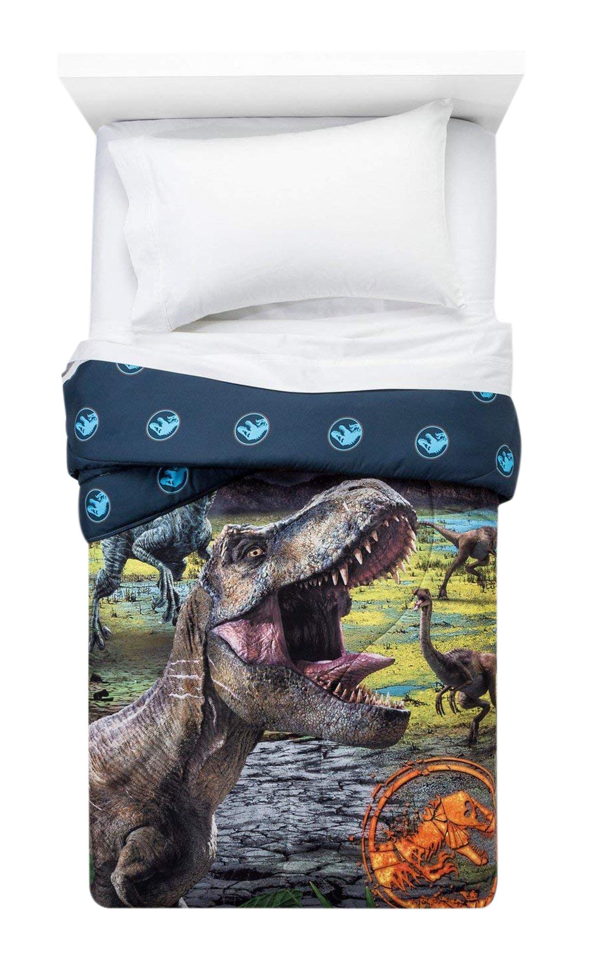 Franco Jurassic World Twin Reversible T  Rex Comforter