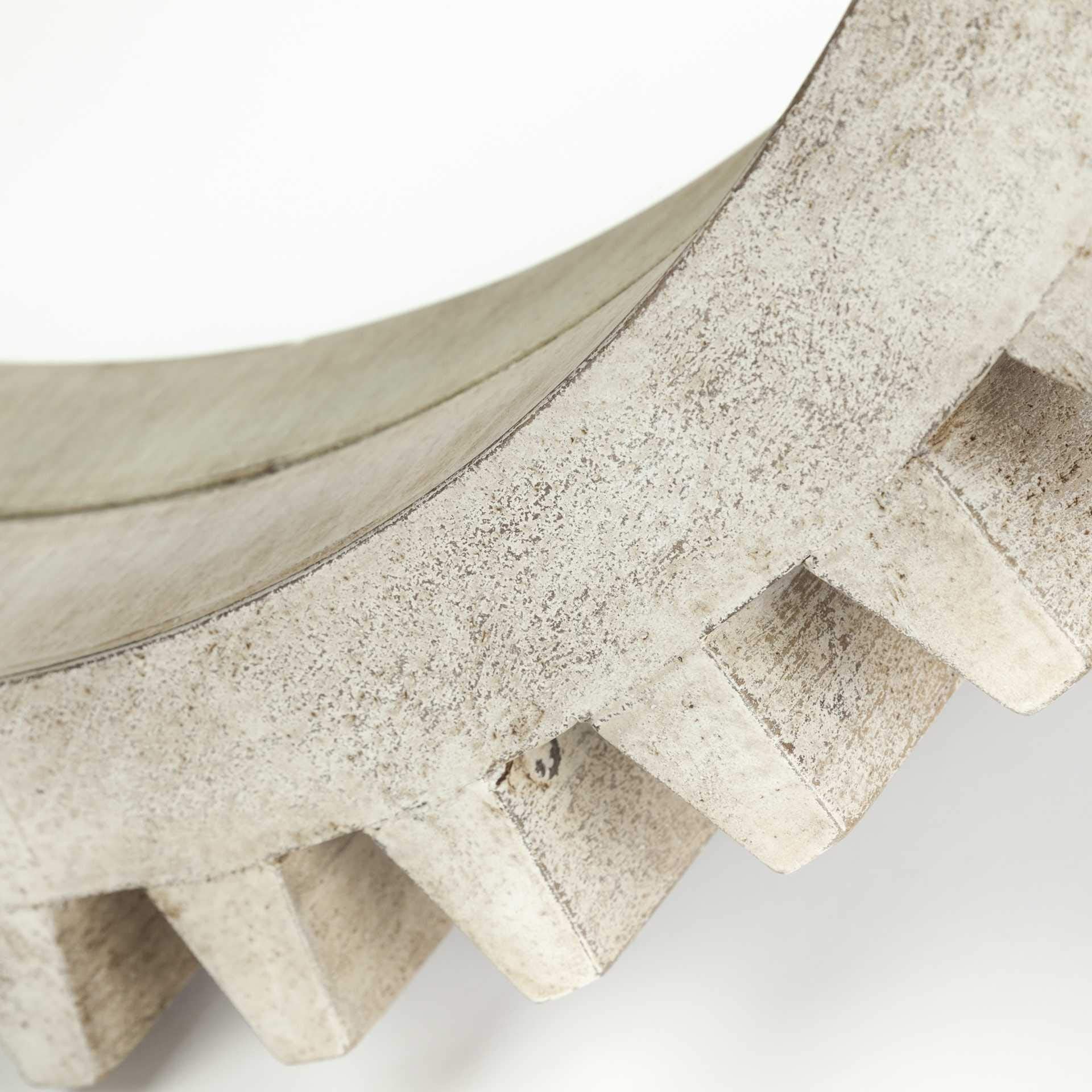 HomeRoots Natural Brown 35' Round Natural Wood Frame Wall Mirror