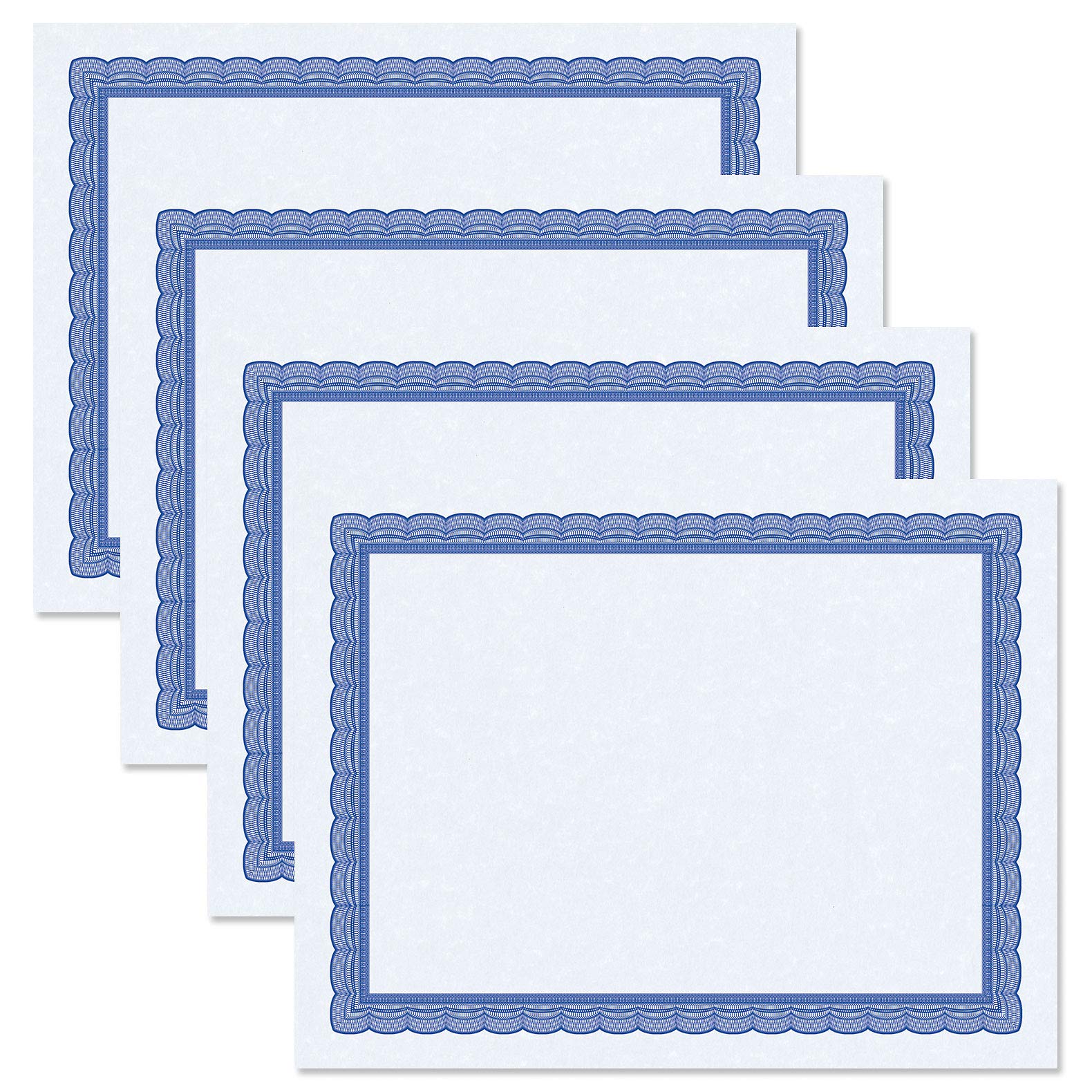Executive Blue Parchment Certificate Papers - Pack Of 100, Laser & Inkjet Printer Compatible, For Office, Business Awards, Gradu