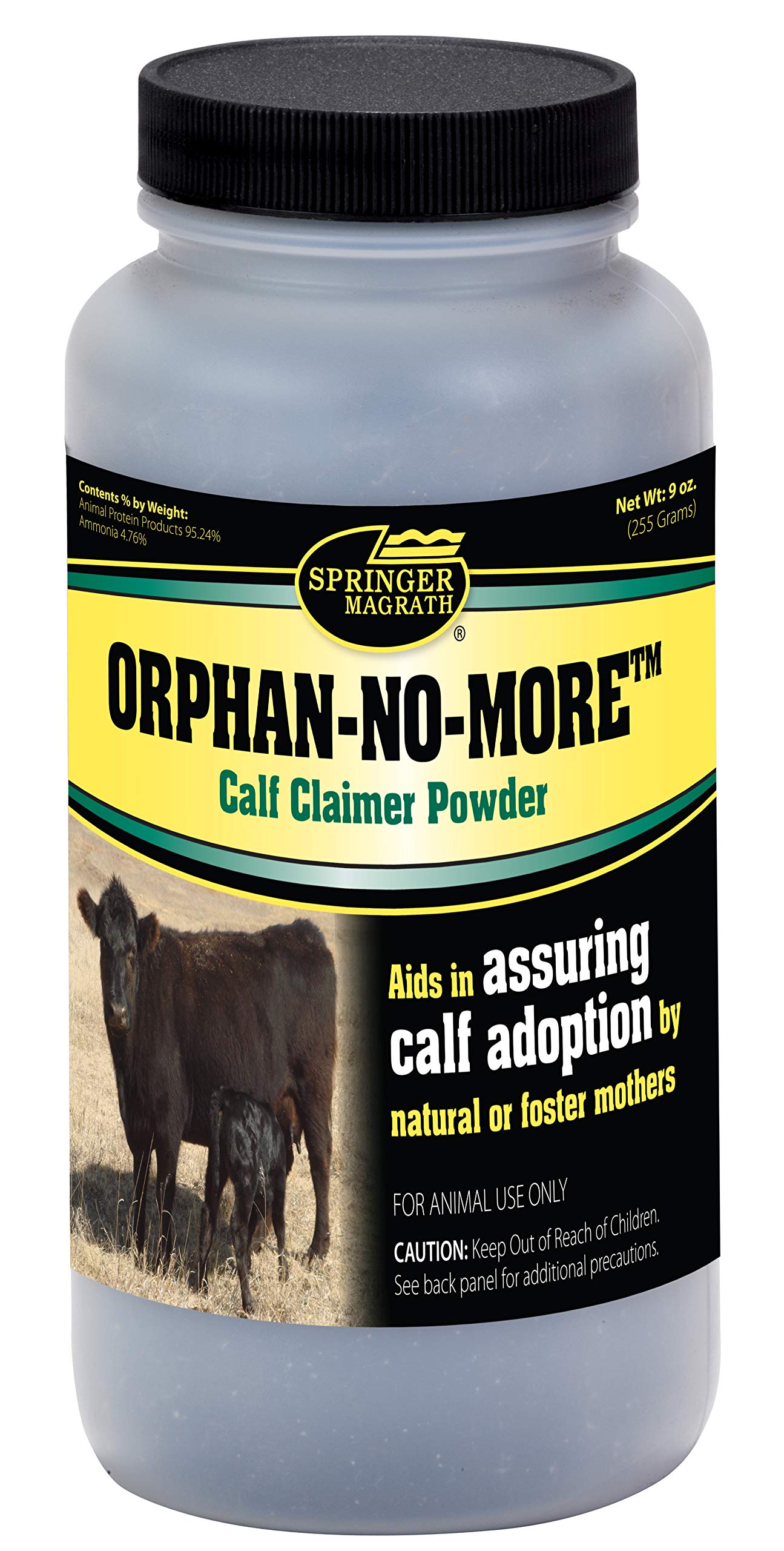 Springer Magrath Orphan-No-More Calf Claimer Powder | Powdered Calf & Lamb Claim Aids In Newborn Adoption | 9 Oz