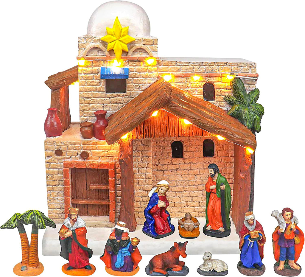 Christmas Nativity Set Lighted Christmas Village Nativity Scene is a Great Perfect Addition to Your Christmas Indoor Decorations