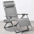 Best Choice Products Adjustable Zero Gravity Chair, Monochromatic Color Folding Patio Recliner W/Side Tray, Headrest - Dove Gray