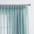 Lantime Blue Semi Sheer Curtains, Faux Linen Double Pleated Window Sheer Curtains Panels Drapery For Home, Hotel, Office, 120 W