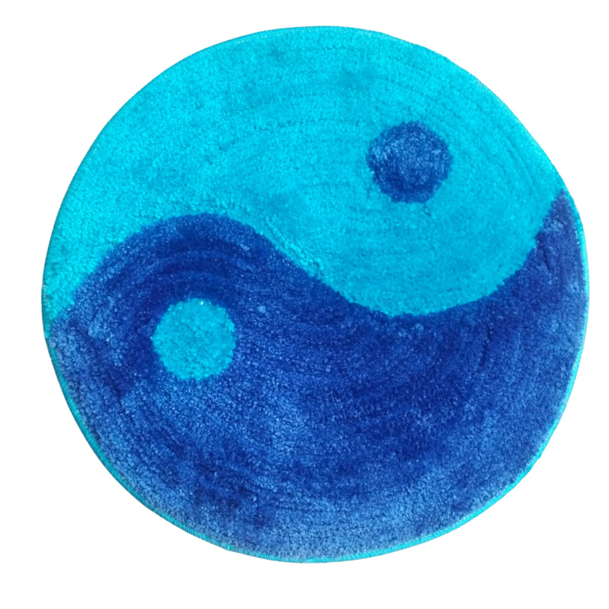 Yin Yang Round Doormat for Home Entrance | AntiSlip Printed Floor Mat for Kids Room & Nursery | Soft & Durable Door Mat for Liv