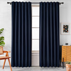 Pickluc Blackout Curtains 84 Inches Long 2 Panels, Black Out Drapes for Bedroom or Living Room, Back Tab and Rod Pocket Top, Set