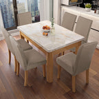 Genina Waterproof Chair Covers For Dining Room Dining Chair Covers Kitchen Parsons Chair Covers (Taupe, 4 Pcs)