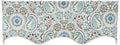Ellis Curtain Paisley Prism Jacobean Floral Print Lined Duchess Filler Valance, 50 by 15-Inch, Latte