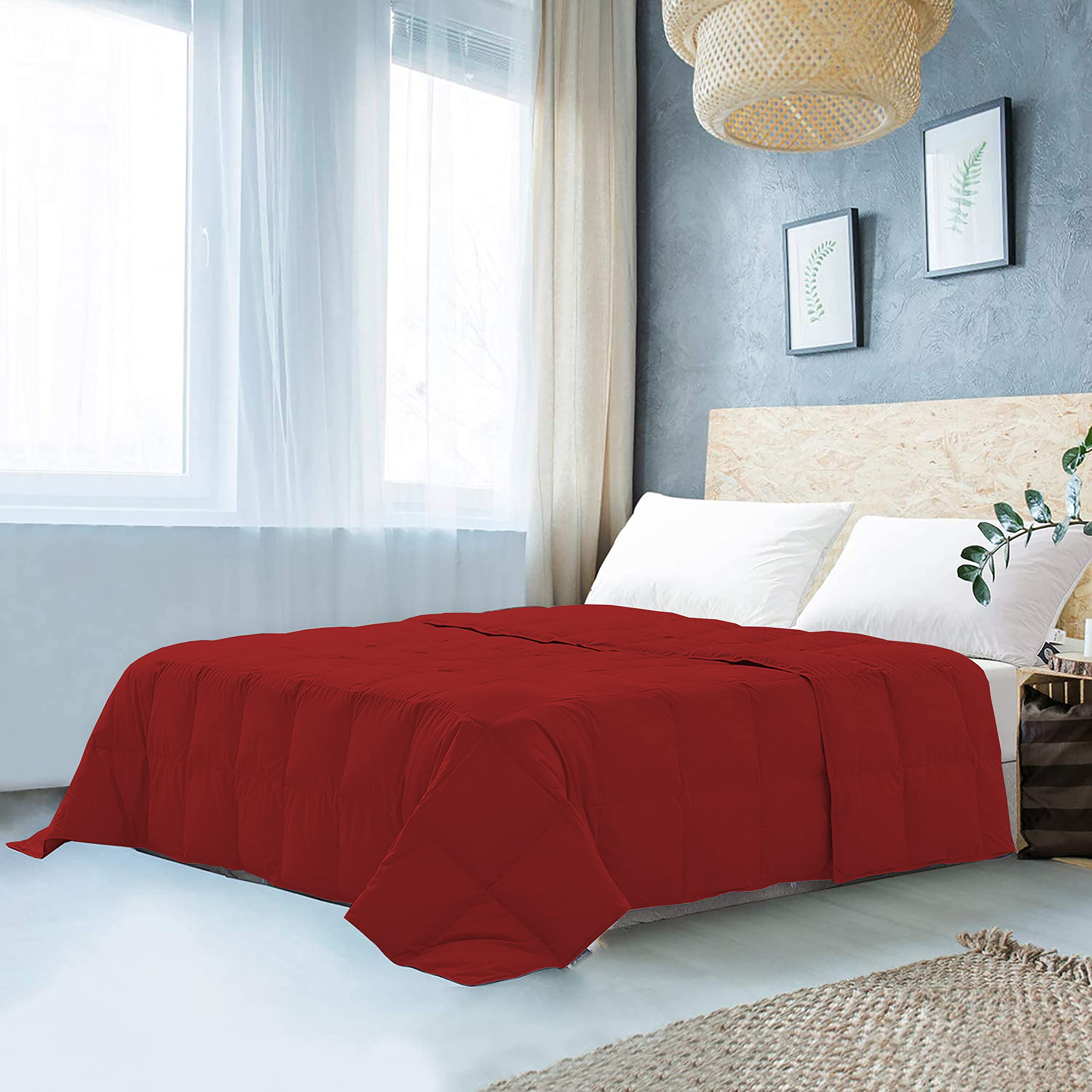 Edmund Microfiber 250 Gsm All Season Comforter (60 X 90 Inches/152Cm X 228Cm) Comforter/Blanket/Quilt/Rajai  Single Bed|Burgu