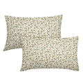 Spring Daisy Floral Lumbar Pillow Covers 12X20 In Sage Green Brown Beige Vintage Flowers Rectangle Pillow Cases Set Of 2 Block P