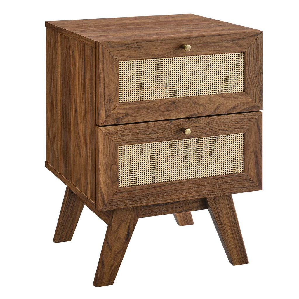 Modway Mod-7050-Wal Soma 2-Drawer Nightstand, Walnut