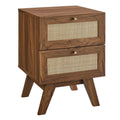 Modway Mod-7050-Wal Soma 2-Drawer Nightstand, Walnut