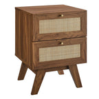 Modway Mod-7050-Wal Soma 2-Drawer Nightstand, Walnut