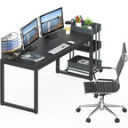 SHW Artwork Solo Desk OD-05B-K Steel Black 55" W x 23.8" D x 28" H