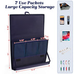 Retyion Bedside Storage Organizer With Power Strip Holder And Adjustable Straps Bed Hanging Bag For Home Bunk Bed Dorm Sofa (Nav