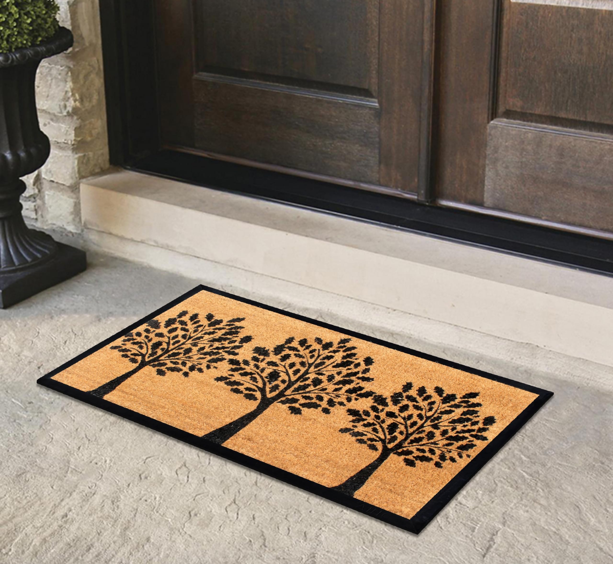 A1 Home Collections Entrance Door Mats, 24    X 48   , Durable Large Doormat, Non-Slip Welcome Doormat, Rubber Backed Thin-Profi