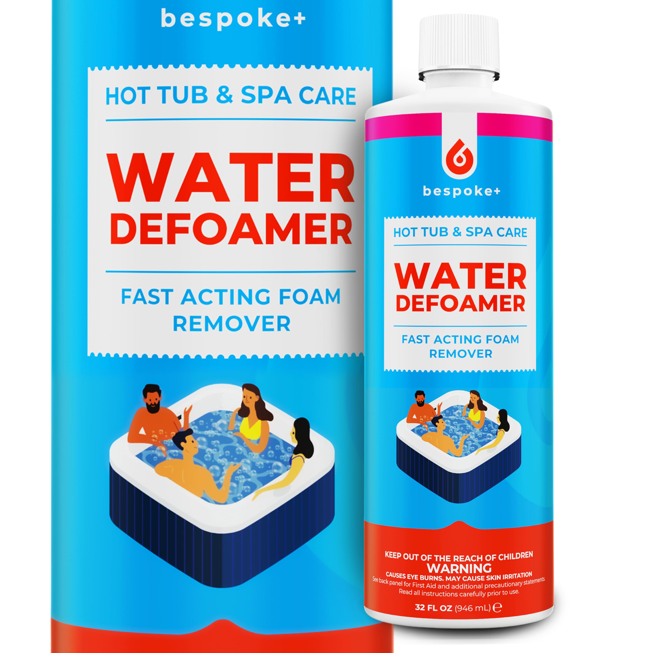 Spa Defoamer For Hot Tub & Hot Tub Foam Eliminator, Spa Anti Foam For Hot Tub Owners To Keep Spa Foam Down & Get Foam Out, Hottu