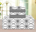Elegant Comfort Luxury Soft Bed Sheets Cube Pattern - 1500 Premium Hotel Quality Microfiber Softness Wrinkle And Fade Resistant (6-Piece) Bedding Set, Queen, Gray