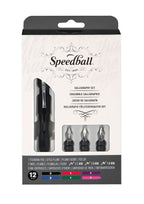 Speedball 002903 Calligraphy Fountain Pen Set - Pen Set - With 1 Pen, 3 Nibs, And 8 Assorted Ink Cartridges