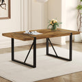 MUUOKY Dinner Table for 6-8, 71   Kitchen Table,Kitchen & Dining Room Tables, MDF Wood Dining Table with Metal Legs for Living