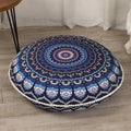 Lovmoc 32 Inches Meditation Floor Cushion For Adults, Round Large Thick Floor Pillow, Memory Foam Filling, Navy Blue
