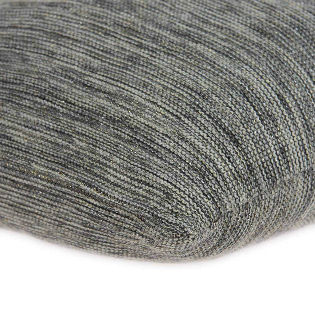 HomeRoots 95% Cotton, 5% Lurex Parkland Collection Diani Transitional Grey Pillow Cover with Poly Insert