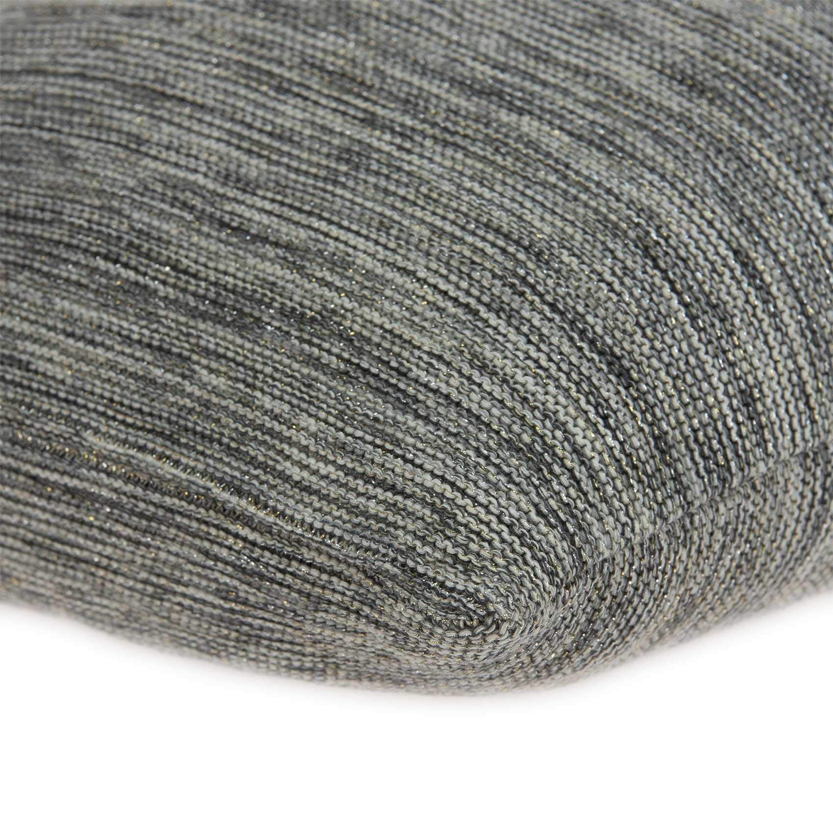 HomeRoots 95% Cotton, 5% Lurex Parkland Collection Diani Transitional Grey Pillow Cover with Poly Insert