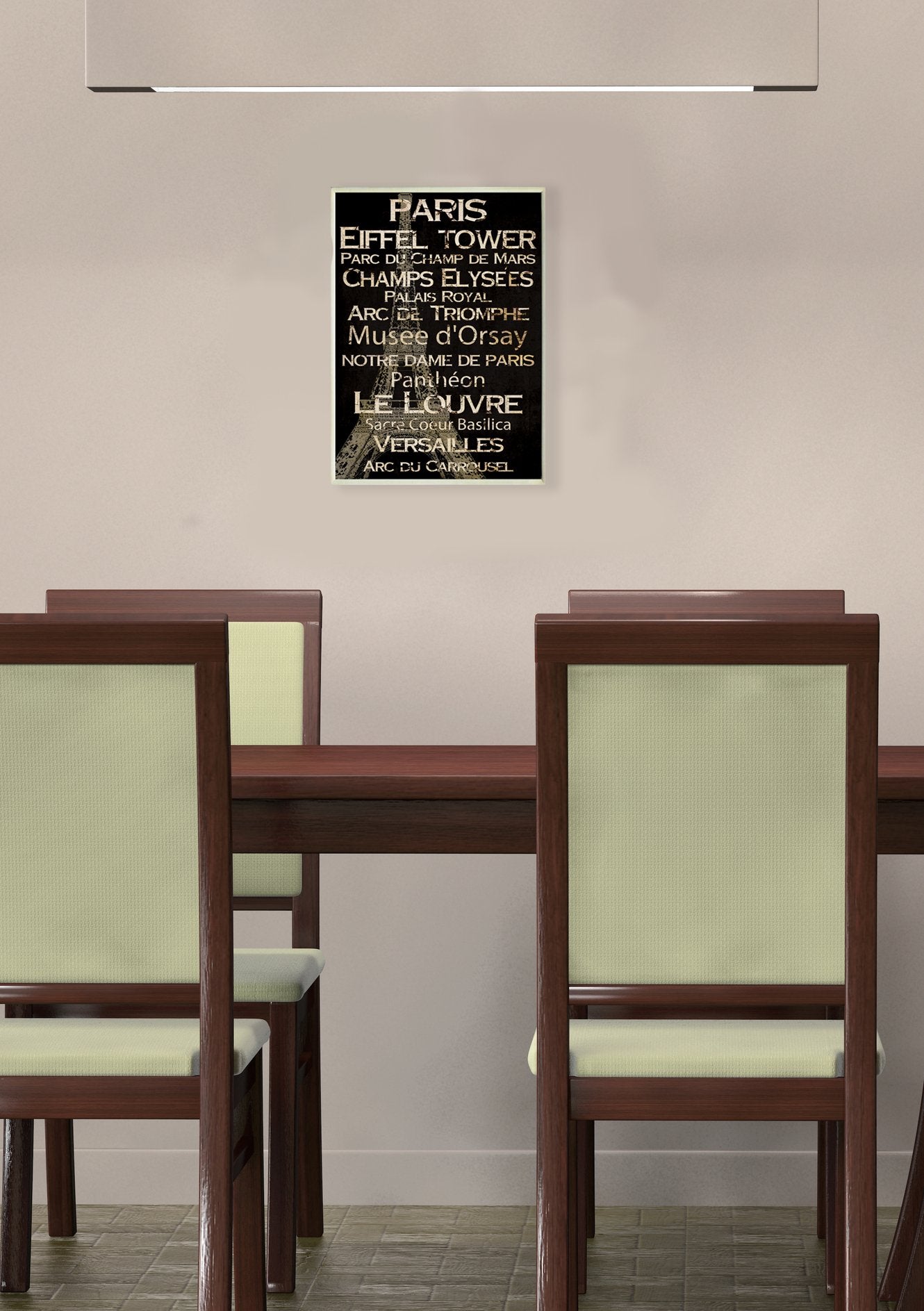 The Stupell Home D  Cor Collection Paris Landmark Typography Rectangle Wall Plaque, 10 X 0.5 X 15, Proudly Made In Usa - Cw-1201