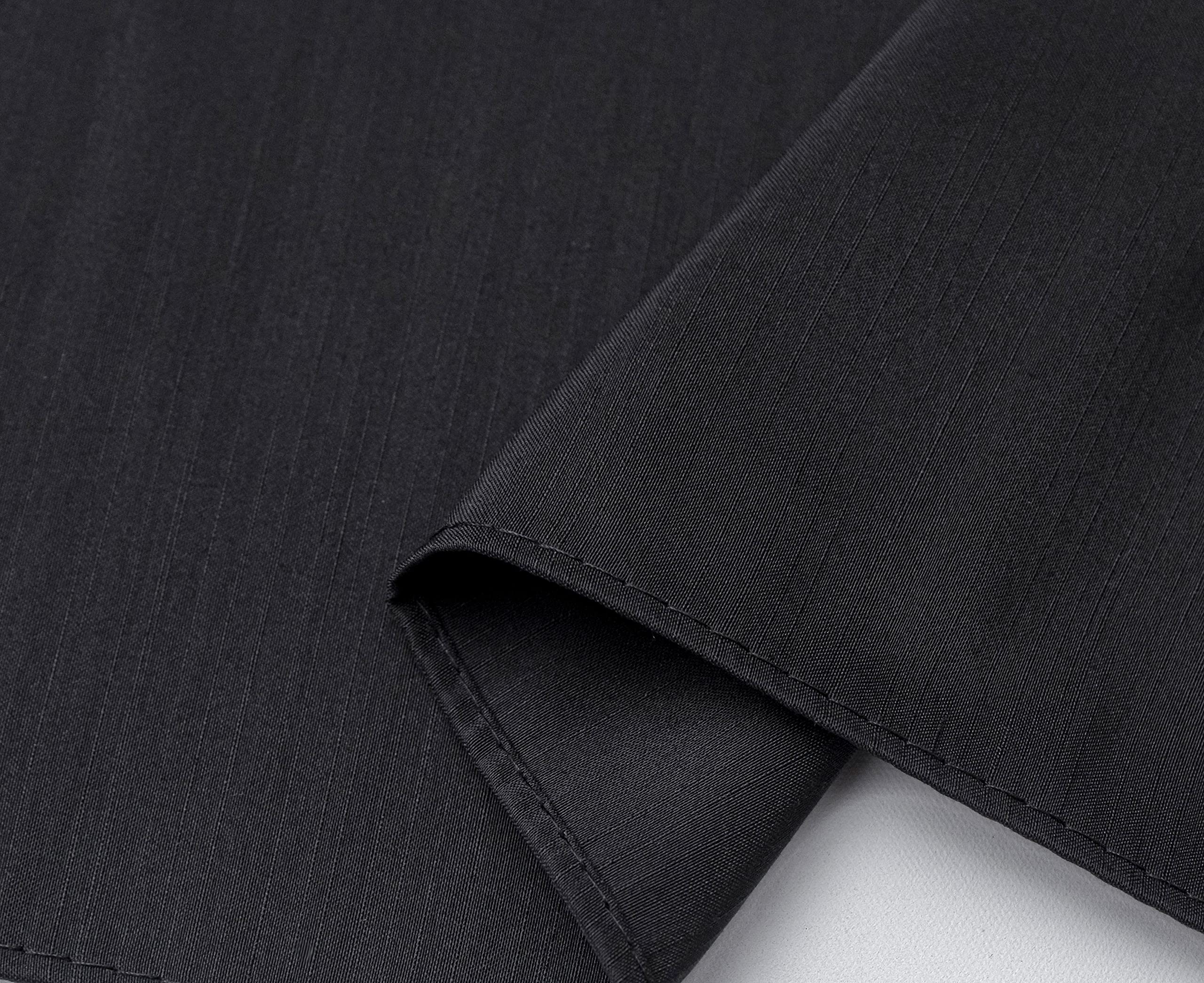 Biscaynebay Wrap Around Bed Skirts For King & Cal King Beds 19' Long Drop, Black Adjustable Elastic Dust Ruffles Easy Fit Wrink