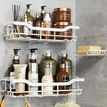 OMAIRA Shower Caddy 3-Pack, Adhesive Shower Organizer with Soap Holder, Rustproof No Drilling Shower Shelves for Inside Shower &