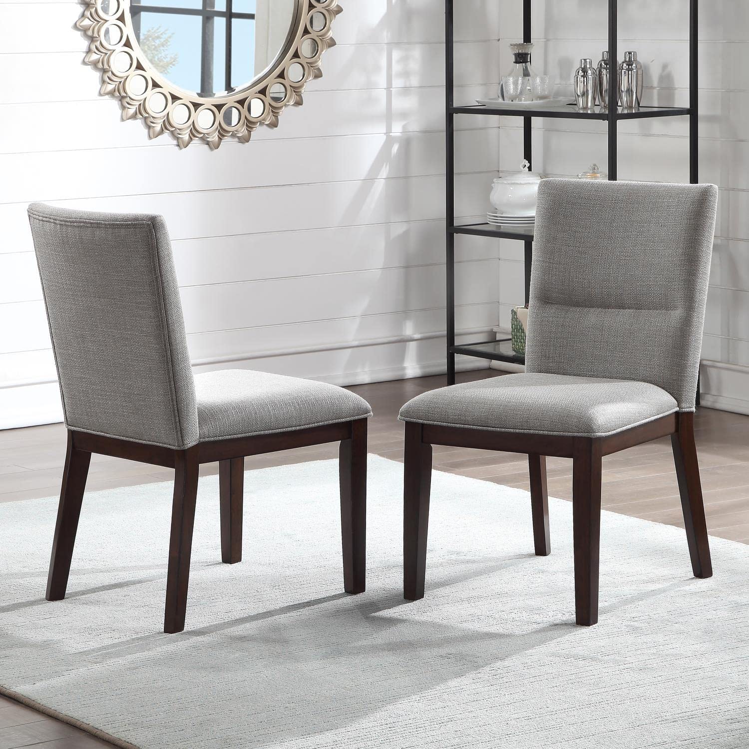 Steve Silver Amalie Brown Side Chair, Beige