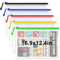 Umriox Zipper Pouch, 13.0X9.0 In (Black, 36 Packs), Zipper Pouches For Organizing, Clear Zipper Pouches For Office Supplies