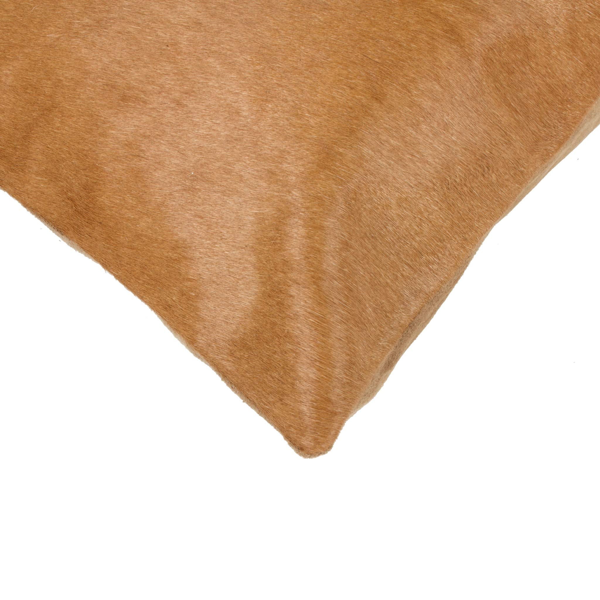 HomeRoots Cowhide, Microsuede, Polyfill 12' x 20' x 5' Tan Cowhide Pillow 2 Pack