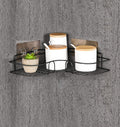 SmartSlide Corner Shower Caddy Shelf, Wall Mounted Kitchen Shelf with Adhesive Stickers, Multipurpose Storage Organizer for Home