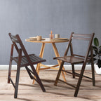 Casual Home Wooden Folding Chairs 2-Pcs Set, 17" W x 18" D x 30.75" H, Espresso