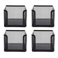 Suwimut 4 Pack Mesh Memo Holder, Black Metal Mesh Sticky Note Holder For Pen, Pencil, Paperclip, Thumbtack, Office Home School D