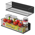 SKNOOY 2Pack Magnetic Basket Organizer Holder for Fridge Magnetic Storage Bin Box Containers for Refrigerator Whiteboard Classro