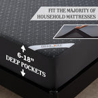 Bedlore Queen Mattress Protector, Waterproof Noiseless Mattress Cover With Deep Pocket For 6-18 Inches Mattress, Soft Breathable