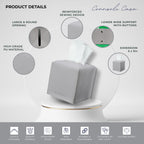 Connsole Casa Premium Pu Leather Tissue Box Holder - Elegant Hotel-Style Grey Tissue Box Cover For Enhanced D  Cor Of Home, Offi