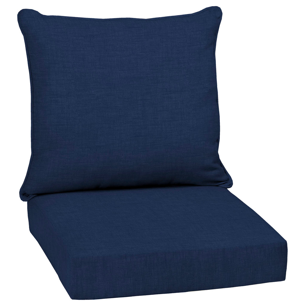 Arden Selections Outdoor Deep Seat Set, 24 X 24, Rain-Proof, Fade Resistant, Deep Seat Bottom And Back Cushion 24 X 24, Sapphire