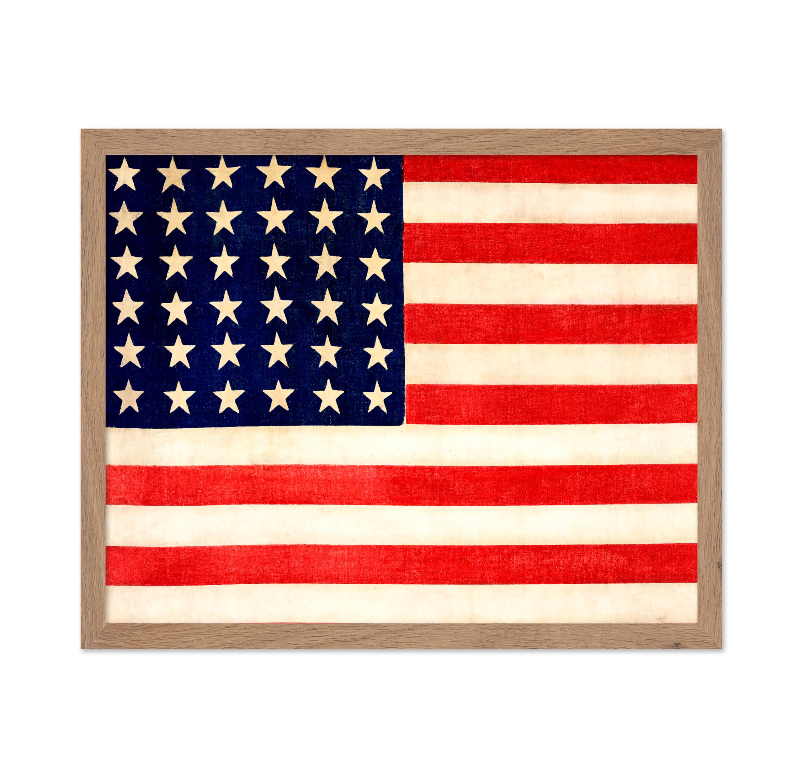 Poster Master Classic Painting Poster - Vintage Minimalist Print - Gift for Artist, Friend - Flag Of The United States Of Americ