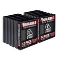 Samsill Durable 1 Inch Binder, Made In The Usa, D Ring Binder, Customizable Clear View Cover, Black, 12 Pack, Each Holds 225 Pag