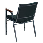 Flash Furniture Hercules Series Heavy Duty Green Patterned Fabric Stack Chair With Arms And Ganging Bracket