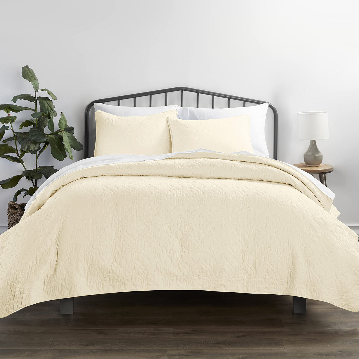 Linen Market 3 Piece Yellow Quilt Twin Size Bed Set - A Lightweight Bedspread & Machine Washable Quilts - Includes Quilted Cover